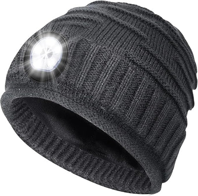 Beanie Hat with Rechargeable LED Light