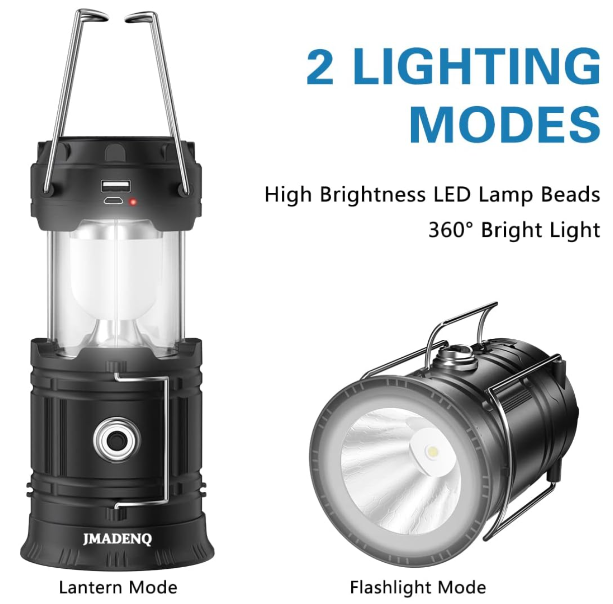 Upadte Rechargeable LED Camping Lantern, 2 pack