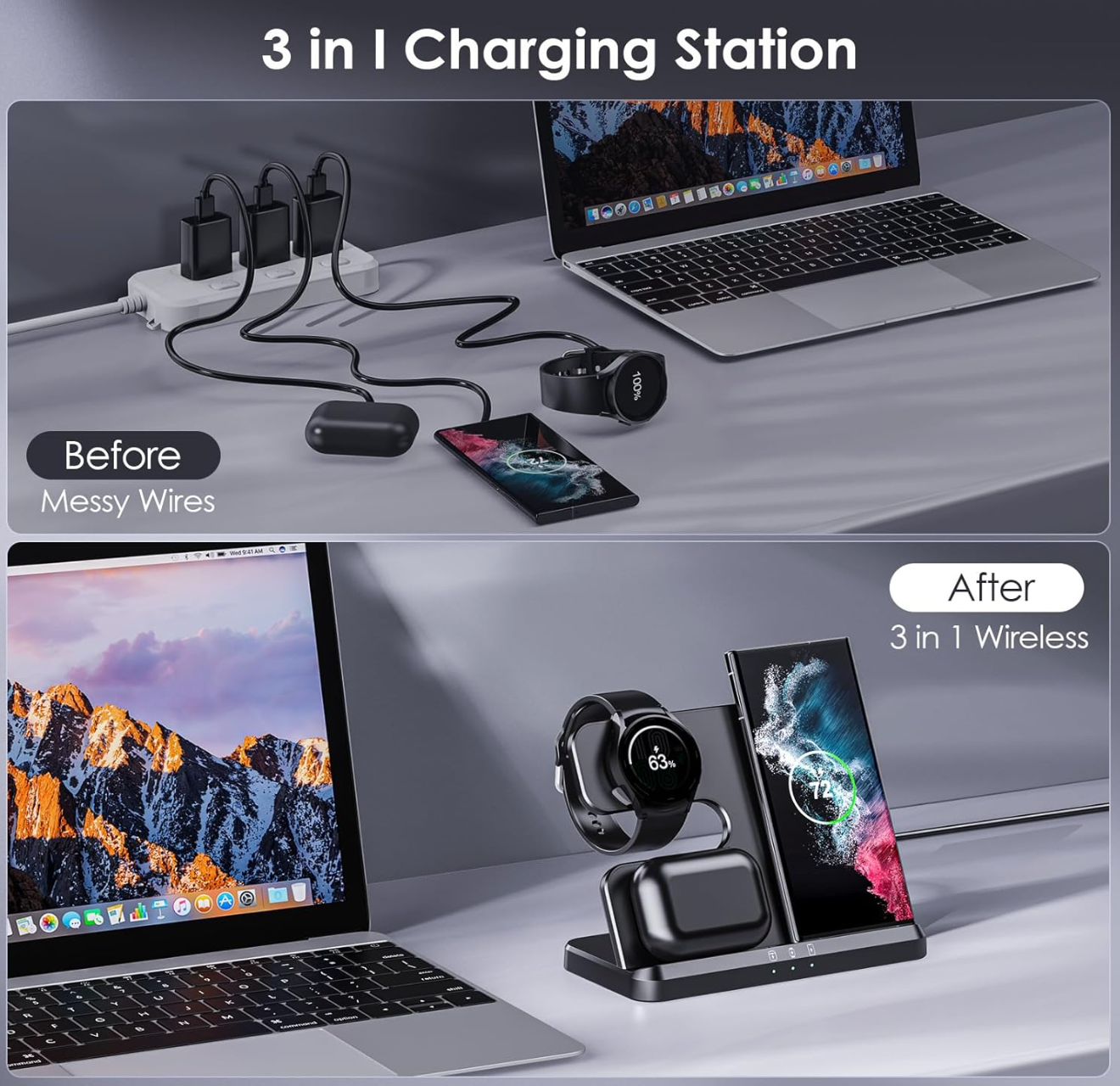 Wireless Charging Station for Samsung devices