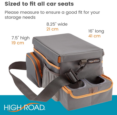 Back or Front Seat Organizer for Trucks and Cars, Gray