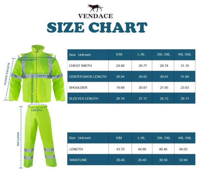 Class 3 High Visibility Reflective Rain Suit (VENDACE)