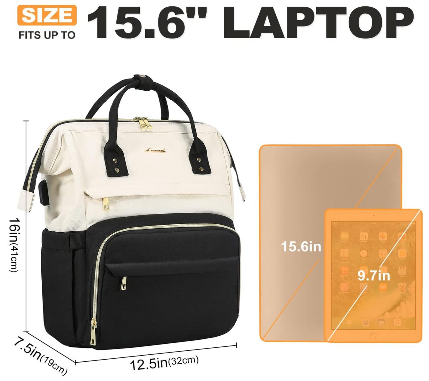 Laptop Backpack for Women, 15.6 inch  (option 1)