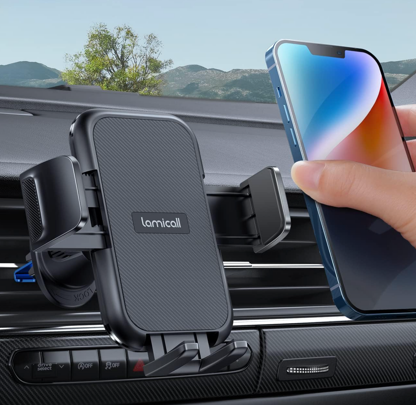 Car Vent Phone Holder Clamp (thick case friendly)