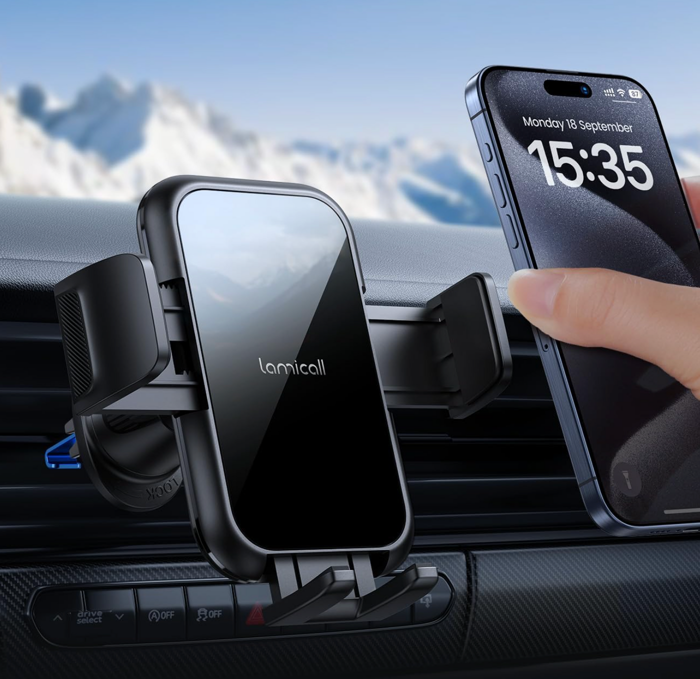 Car Vent Phone Holder Clamp (thick case friendly)