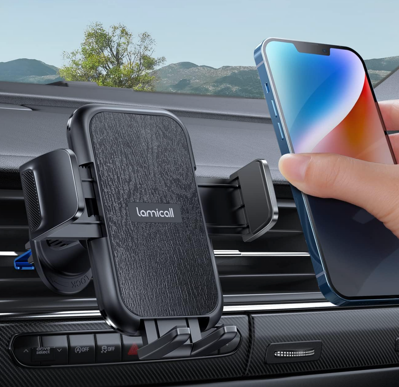 Car Vent Phone Holder Clamp (thick case friendly)