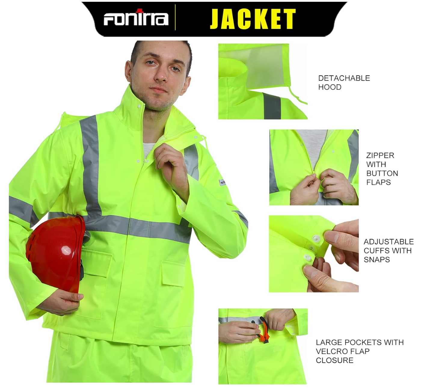 Class 3, High Visibility Safety Reflective Rain Suit (FONIRRA)