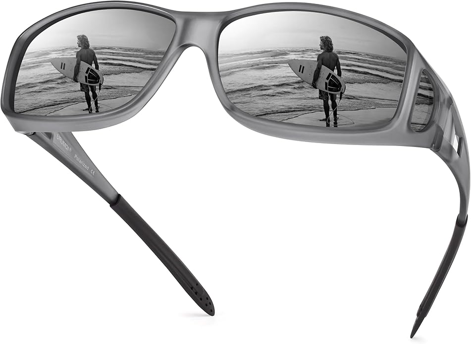 URUMQI Sunglasses Fit Over Glasses, Polarized 100% UV Protection