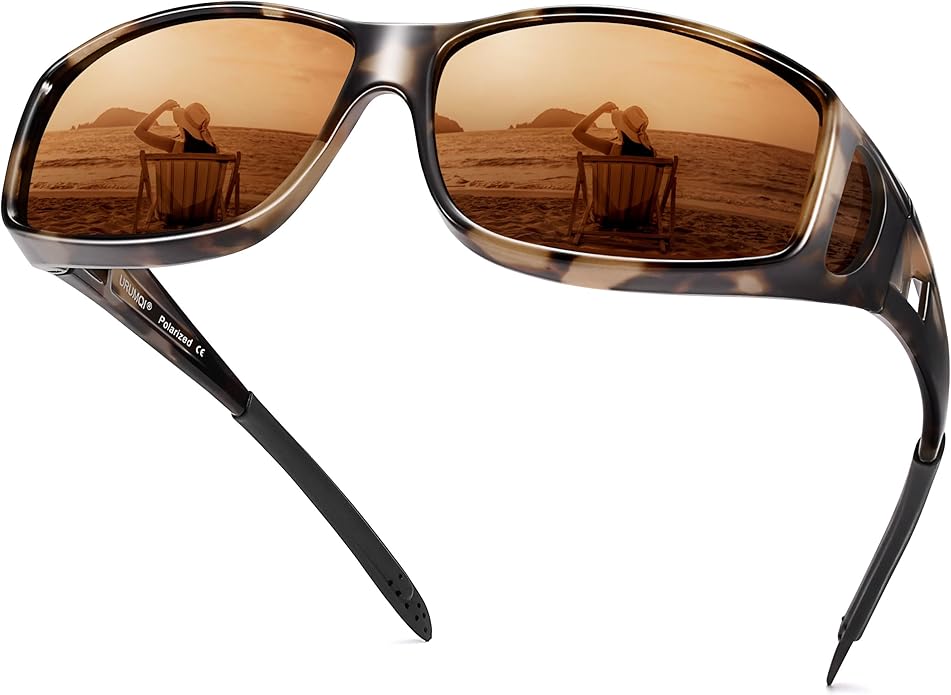 URUMQI Sunglasses Fit Over Glasses, Polarized 100% UV Protection