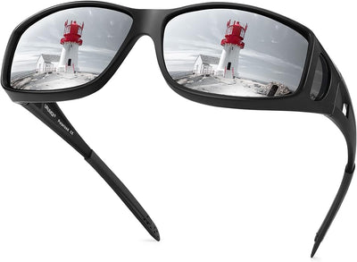 URUMQI Sunglasses Fit Over Glasses, Polarized 100% UV Protection